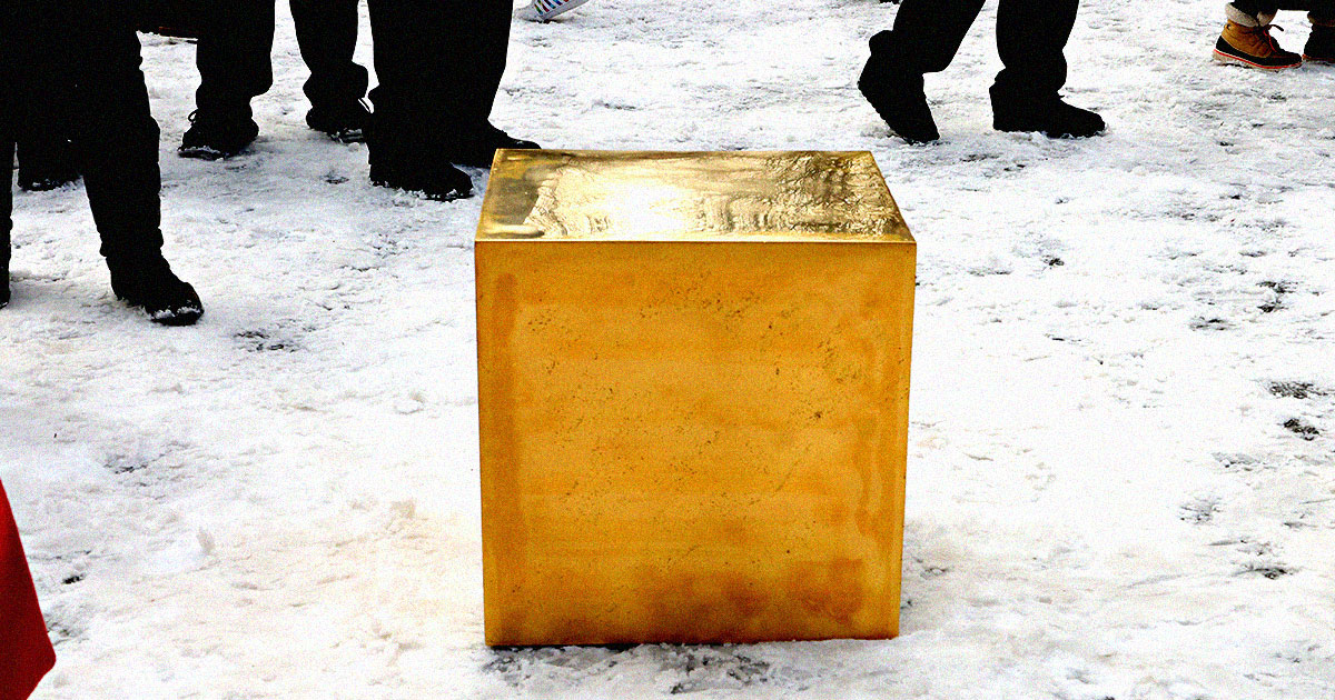 The Central Park Gold Cube Is an NFT Publicity Stunt, You Idiots