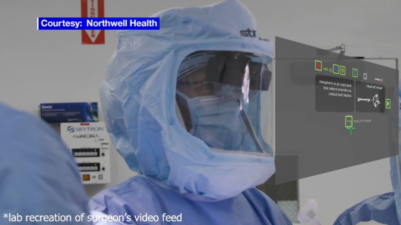 Doctors perform knee replacement using augmented reality headset at