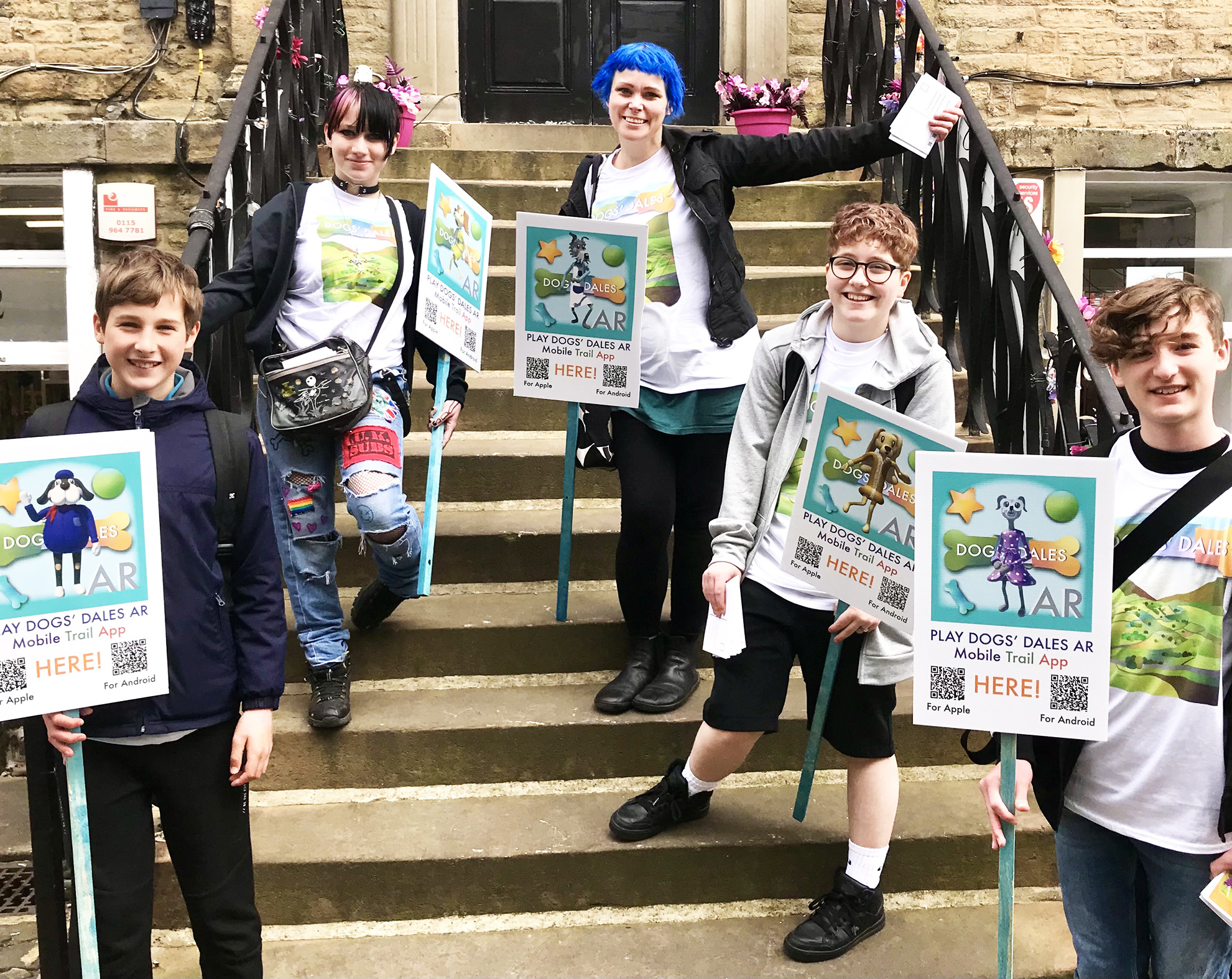 Students help Skipton launch of new DogsDales Augmented Reality app | Craven Herald