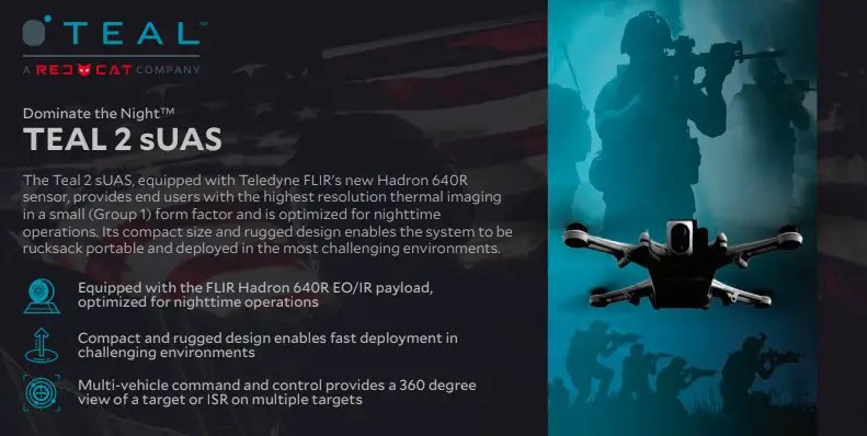 Red Cat partners with Athena AI for artificial intelligence and computer vision on new Teal 2 military drone – sUAS News – The Business of Drones