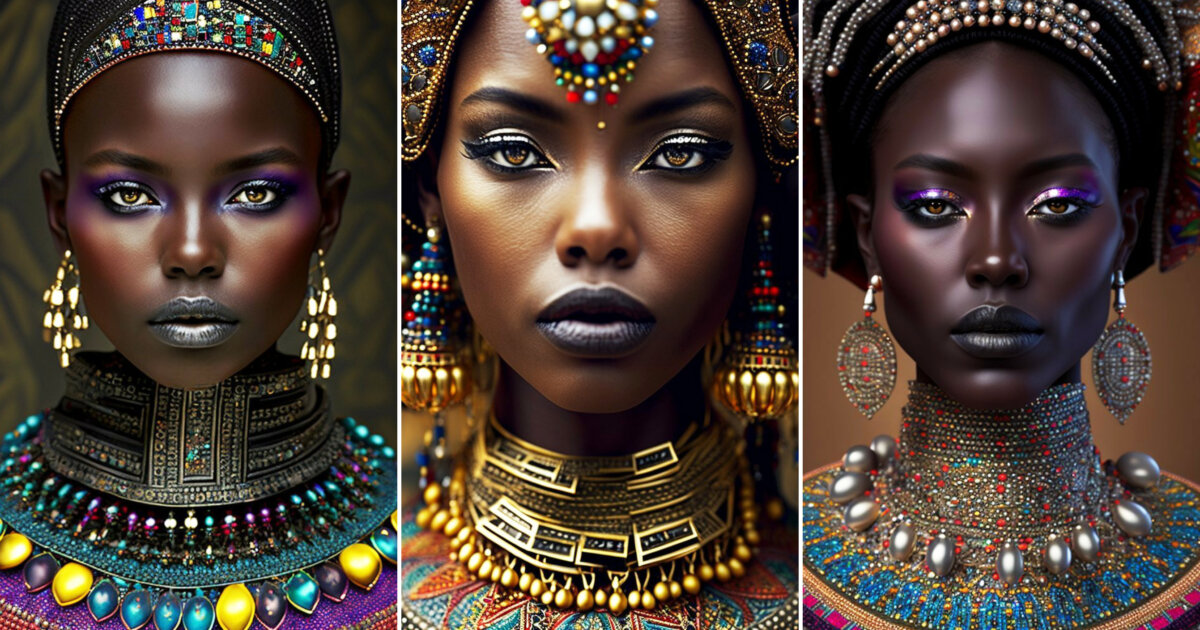 Outstanding African Queens & Royalty Is Served In New A.I. Digital Artwork By 'Mind Of Amosa' - Fashion GHANA